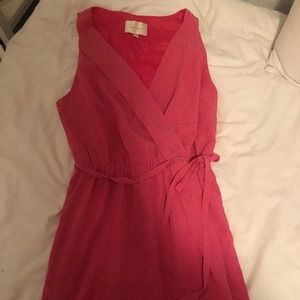 Pink wrap dress